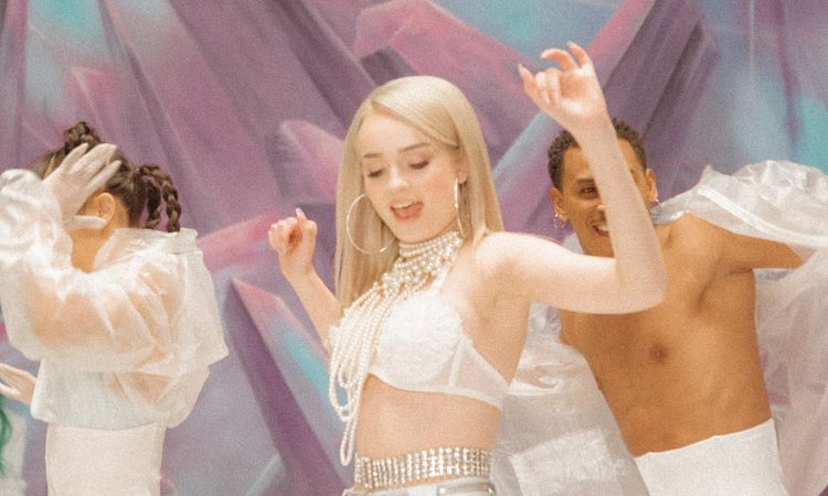 Kim Petras in a music video. 